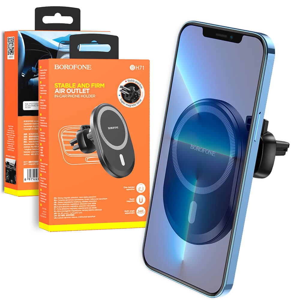 Borofone BH71 Air Vent Magnetic Car Mount Mobile Phone Holder Borofone BH71 Air Vent Magnetic Car Mount Mobile Phone Holder